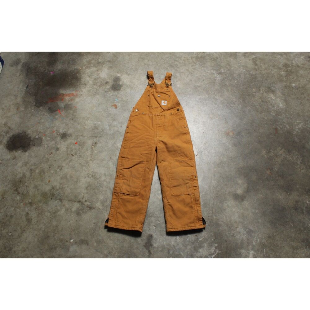 Carhartt Quilt Lined Canvas Overalls - Youth Size 7